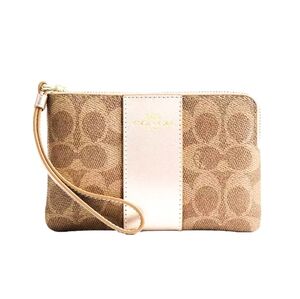 Coach Corner Zip Wristlet
